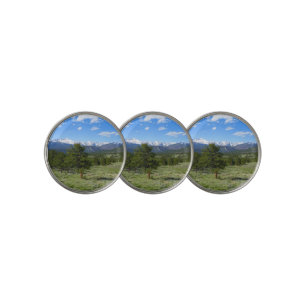 Rocky Mountain View Scenic Landscape Golf Ball Marker