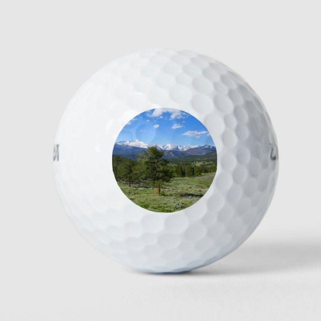 Rocky Mountain View Scenic Landscape Golf Balls (Front)