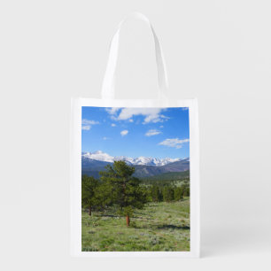 Rocky Mountain View Scenic Landscape Grocery Bag