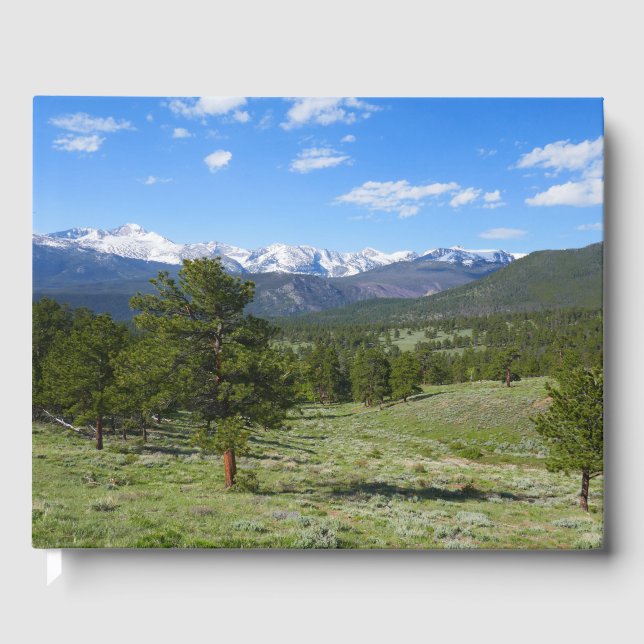 Rocky Mountain View Scenic Landscape Guest Book (Front)