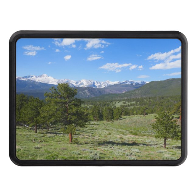 Rocky Mountain View Scenic Landscape Hitch Cover (Front)