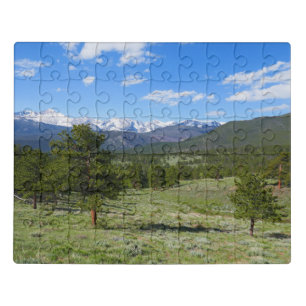 Rocky Mountain View Scenic Landscape Jigsaw Puzzle