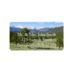 Rocky Mountain View Scenic Landscape Label