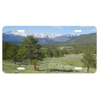 Rocky Mountain View Scenic Landscape License Plate