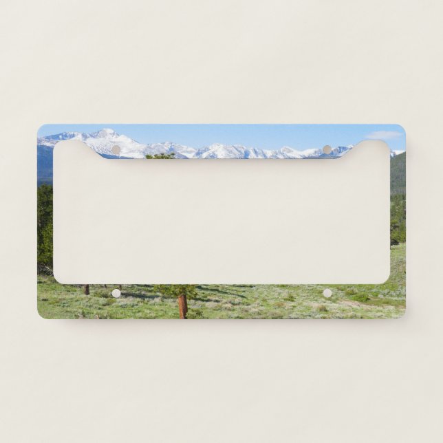 Rocky Mountain View Scenic Landscape License Plate Frame (Front)