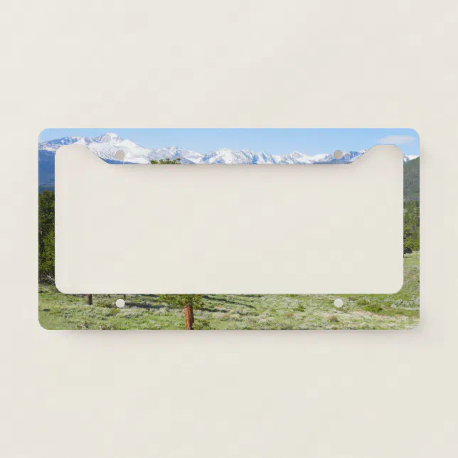 Mountain Landscape License Plate: Deer Vanity Plate