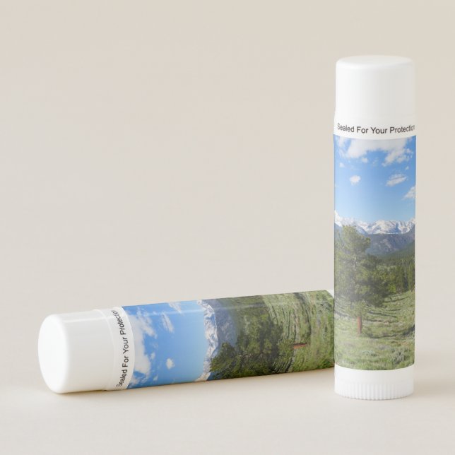 Rocky Mountain View Scenic Landscape Lip Balm (Front)