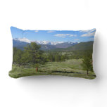 Rocky Mountain View Scenic Landscape Lumbar Pillow