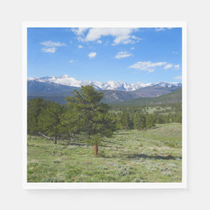 Rocky Mountain View Scenic Landscape Napkins