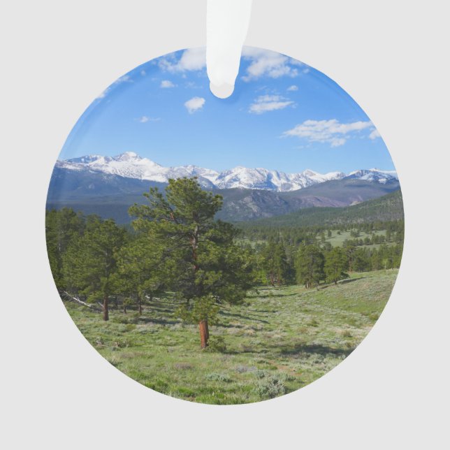 Rocky Mountain View Scenic Landscape Ornament (Front)