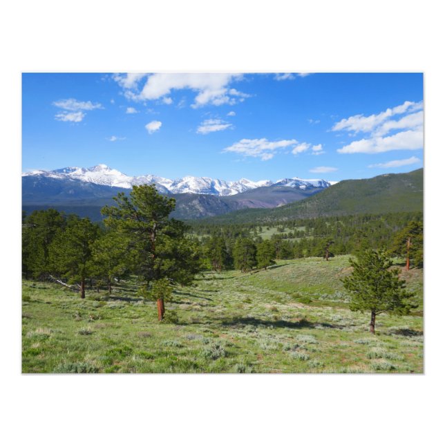 Rocky Mountain View Scenic Landscape Photo Print (Front)