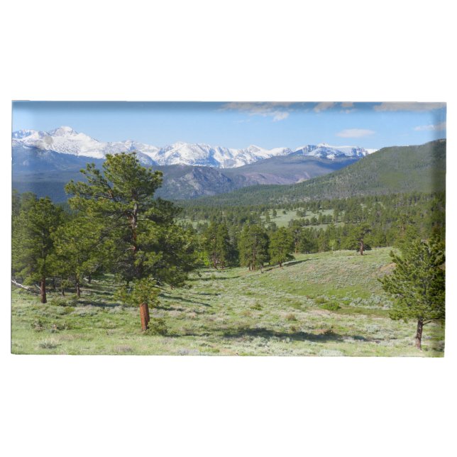 Rocky Mountain View Scenic Landscape Place Card Holder (Front)