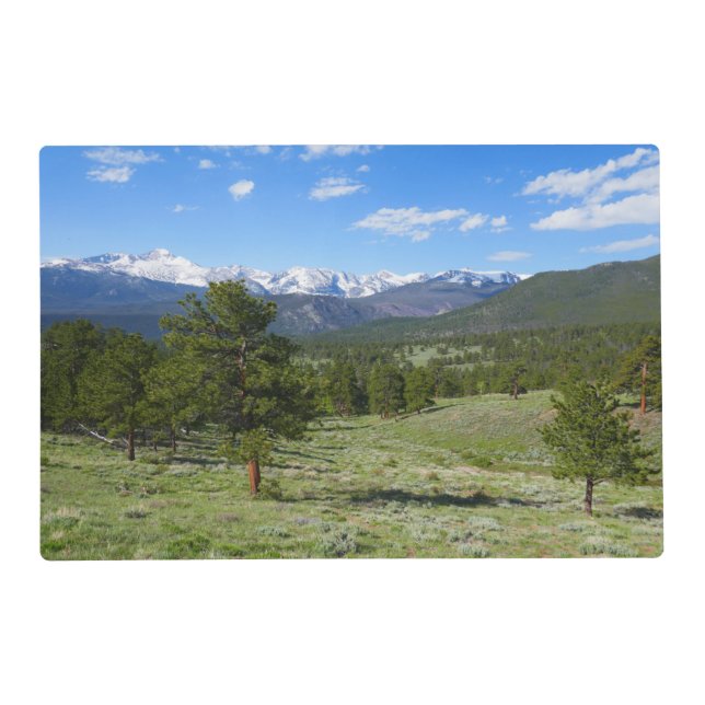 Rocky Mountain View Scenic Landscape Placemat (Front)