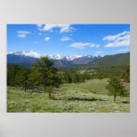 Rocky Mountain View Scenic Landscape Poster