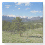Rocky Mountain View Scenic Landscape Stone Coaster