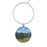 Rocky Mountain View Scenic Landscape Wine Charm