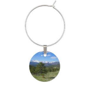Rocky Mountain View Scenic Landscape Wine Charm