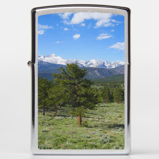 Rocky Mountain View Scenic Landscape Zippo Lighter (Front)