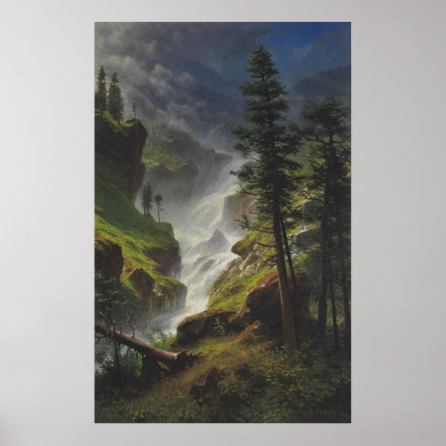 Rocky Mountain Waterfall – Bierstadt Print (Front)