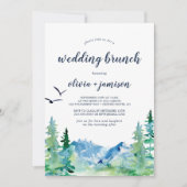 Rocky Mountain Wedding Brunch Invitation (Front)