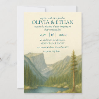 Rocky Mountain Wedding Invitation