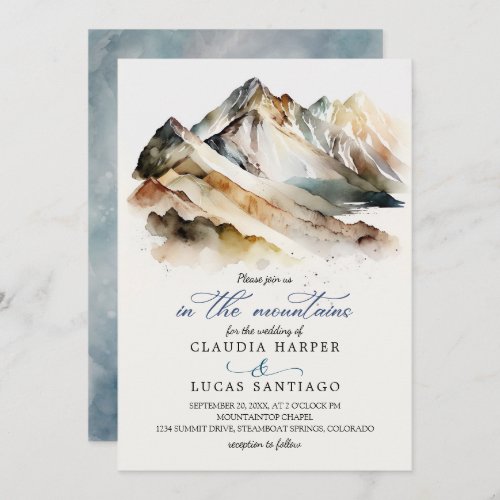 Rocky Mountain Wedding Invitation