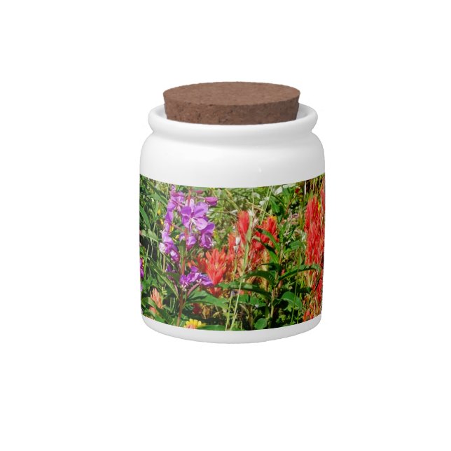 Rocky Mountain Wildflowers Candy Jar (Front)