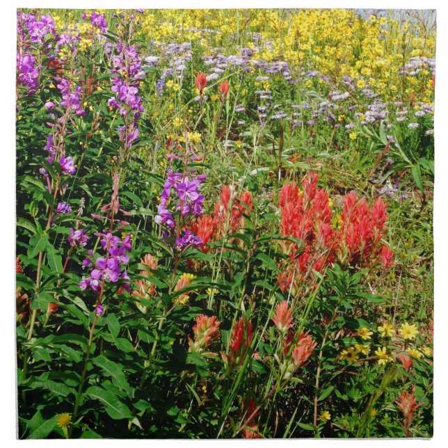 Rocky Mountain Wildflowers Cloth Napkin (Front)