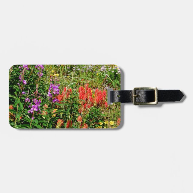 Rocky Mountain Wildflowers Luggage Tag (Front Horizontal)