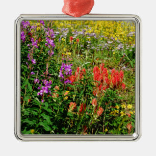 Rocky Mountain Wildflowers Metal Ornament