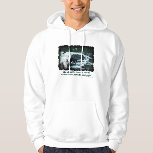 Rocky Mountain Wildlife Scene & Nature Poem Hoodie (Front)