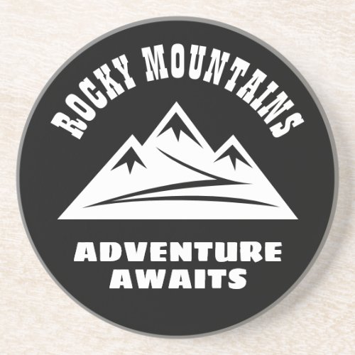 Rocky mountains adventure awaits custom round coaster