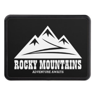 Rocky Mountains adventure awaits custom trailer Hitch Cover