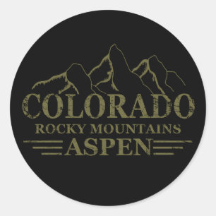 Rocky Mountains Aspen Colorado Classic Round Sticker