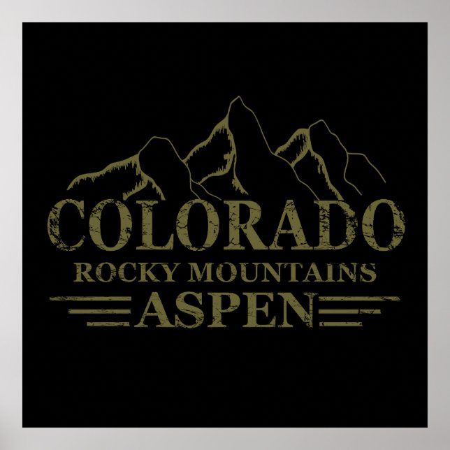 Rocky Mountains Aspen Colorado  Poster (Front)