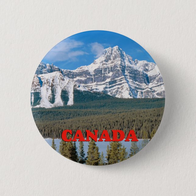 Rocky Mountains Canada Pinback Button (Front)