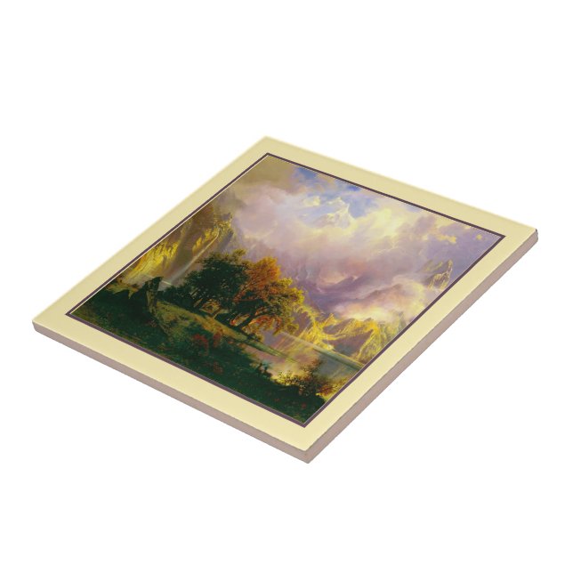 Rocky mountains  ceramic tile (Side)