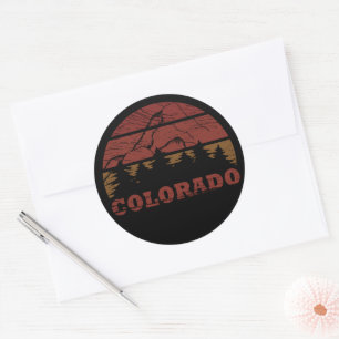 Rocky Mountains Colorado Classic Round Sticker