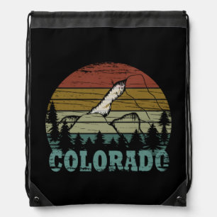 Rocky Mountains Colorado Drawstring Bag