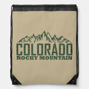 rocky Mountains Colorado Drawstring Bag