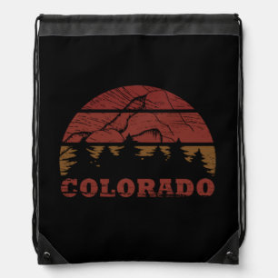 Rocky Mountains Colorado Drawstring Bag