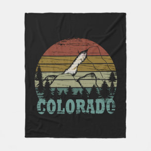 Rocky Mountains Colorado Fleece Blanket