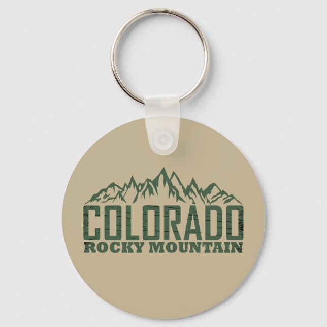 rocky Mountains Colorado Keychain (Front)