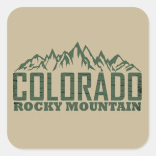 rocky Mountains Colorado Square Sticker
