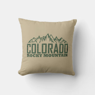 rocky Mountains Colorado Throw Pillow