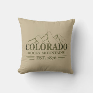 Rocky Mountains Colorado Throw Pillow