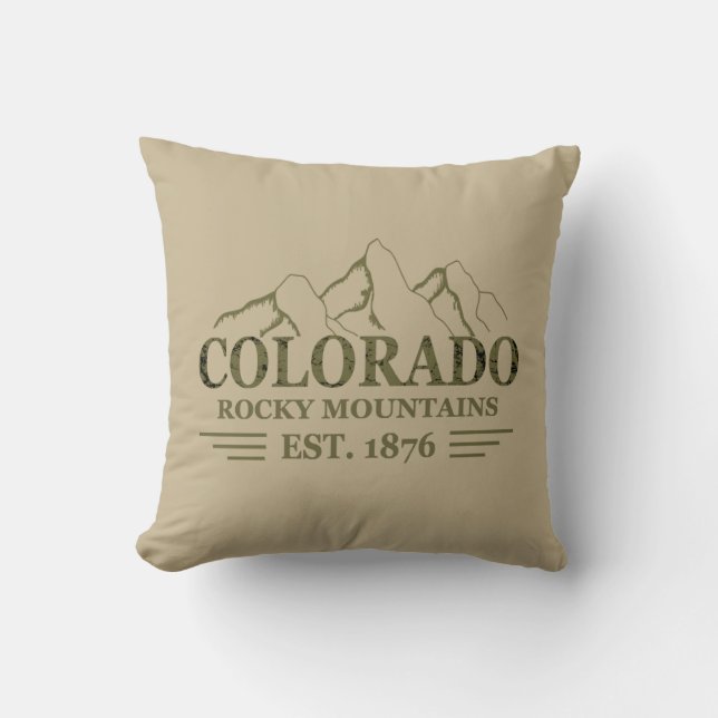 Rocky Mountains Colorado  Throw Pillow (Front)