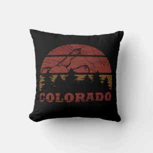 Rocky Mountains Colorado Throw Pillow