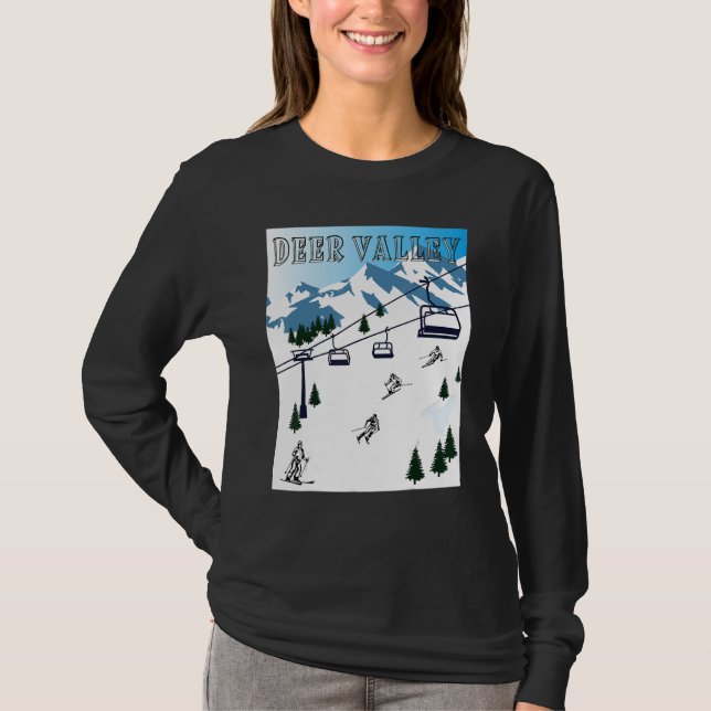 Rocky Mountains Deer Valley Winter Sports Ski Reso T-Shirt (Front)