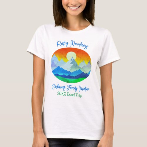 Rocky Mountains Family Vacation Road Trip T_Shirt